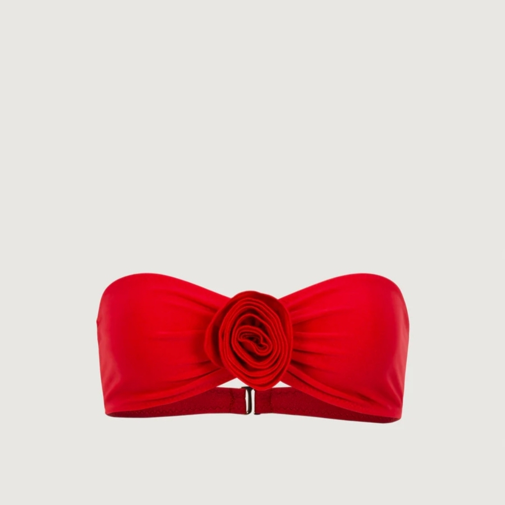 SAME LA Scarlet Bandeau Bikini with Rose Accent - Picture 5 of 10